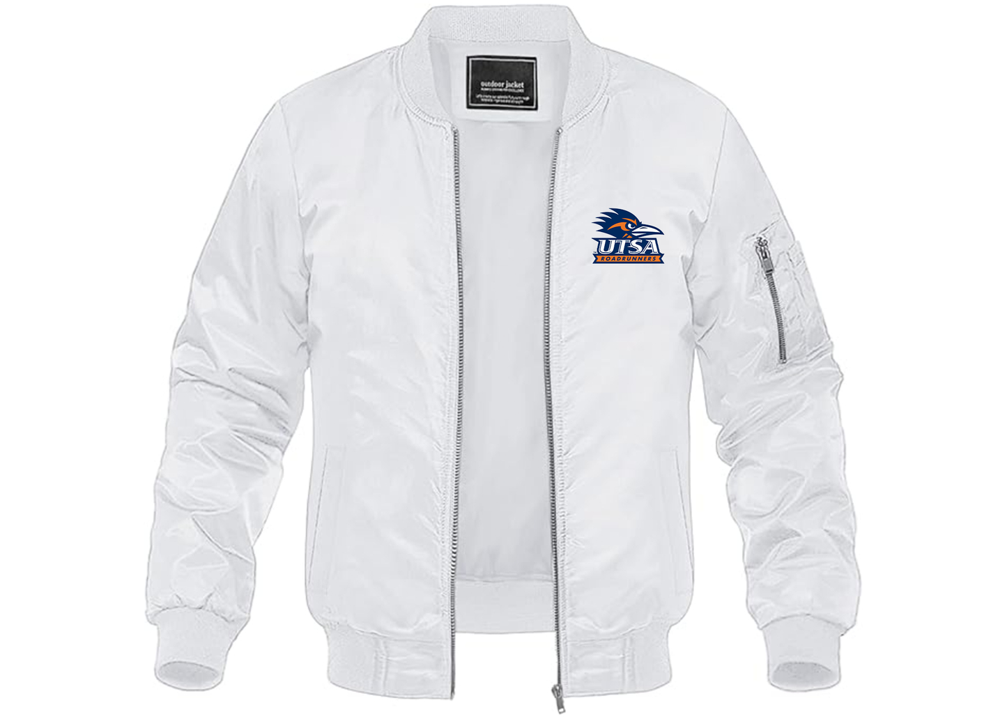 Men's Texas SA Roadrunners Lightweight Bomber Jacket Windbreaker Softshell Varsity Jacket Coat