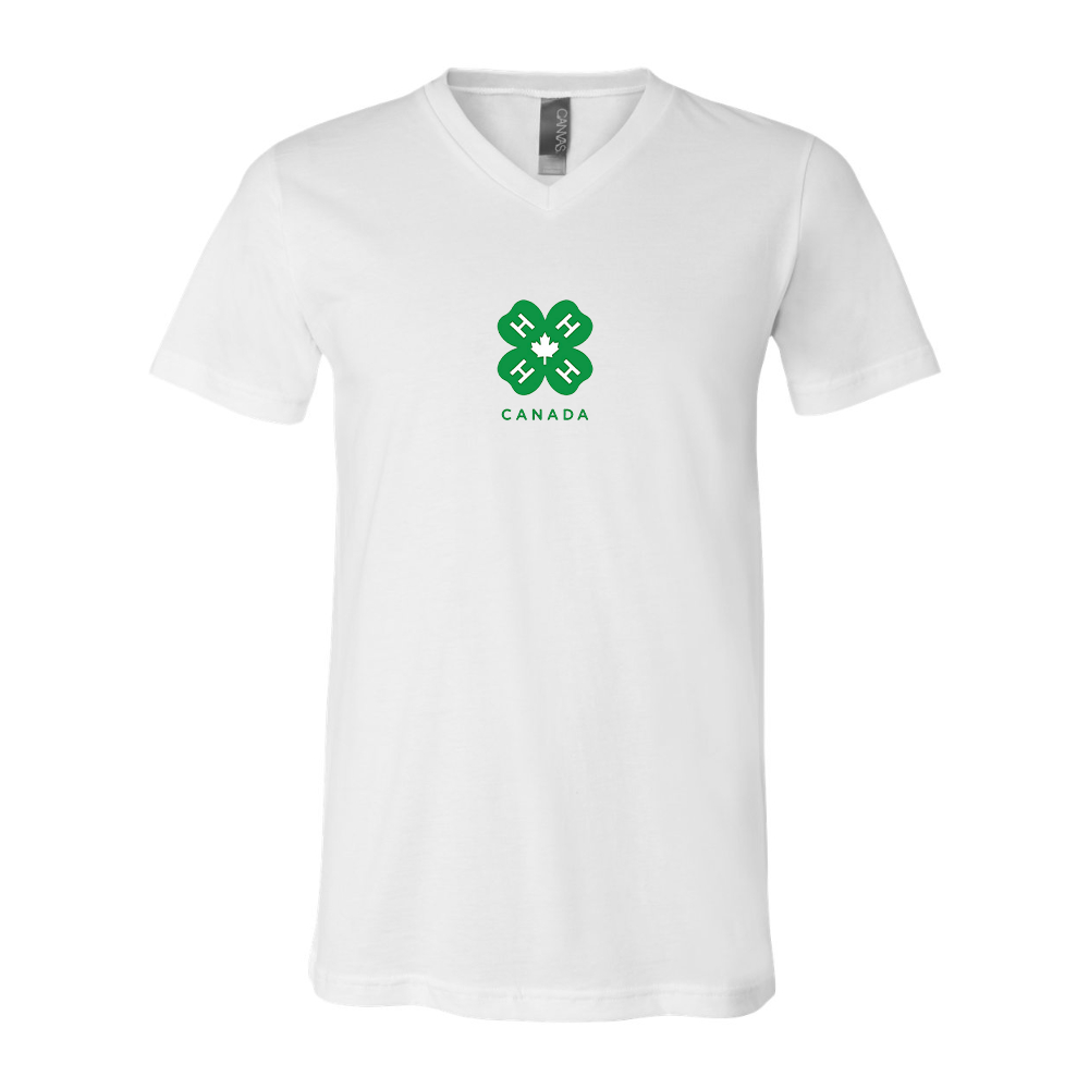 4H Canada Logo BELLA CANVAS - Jersey V-Neck T-Shirt