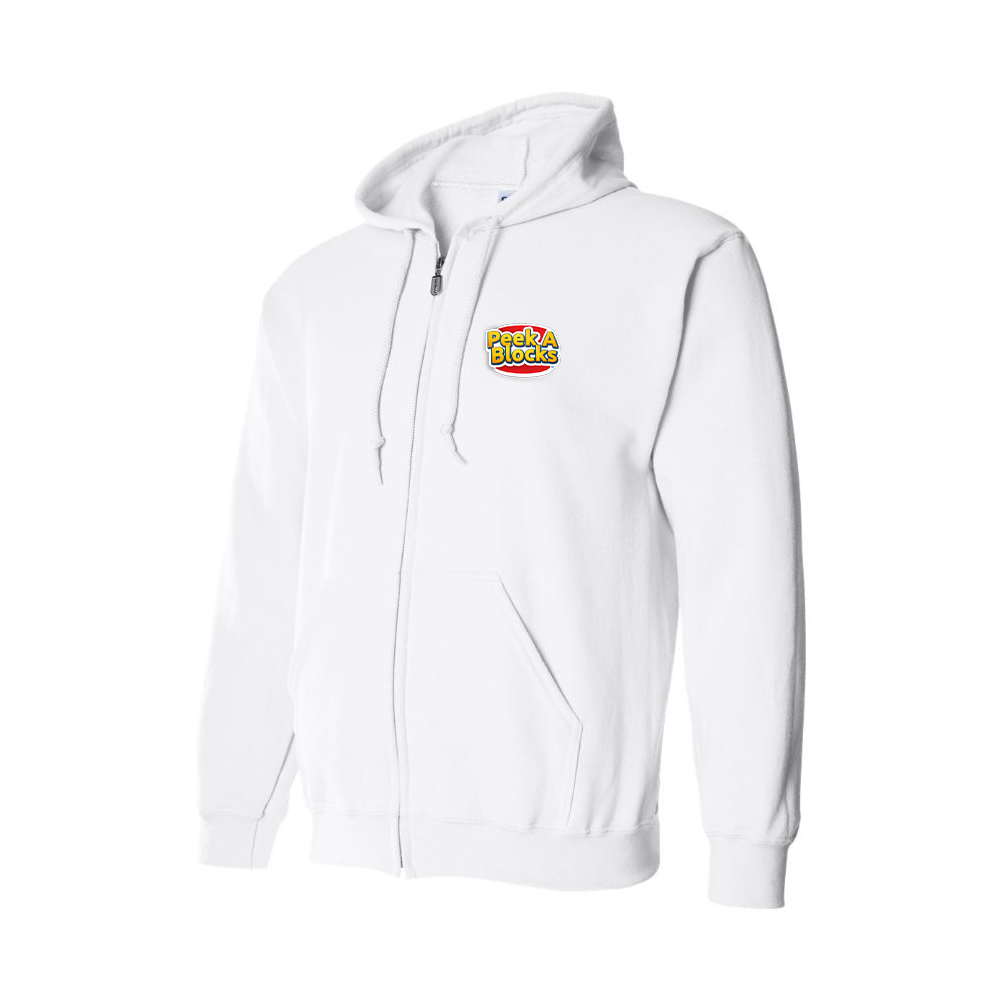 Men's Peek A Blocks Logo Zipper Hoodie