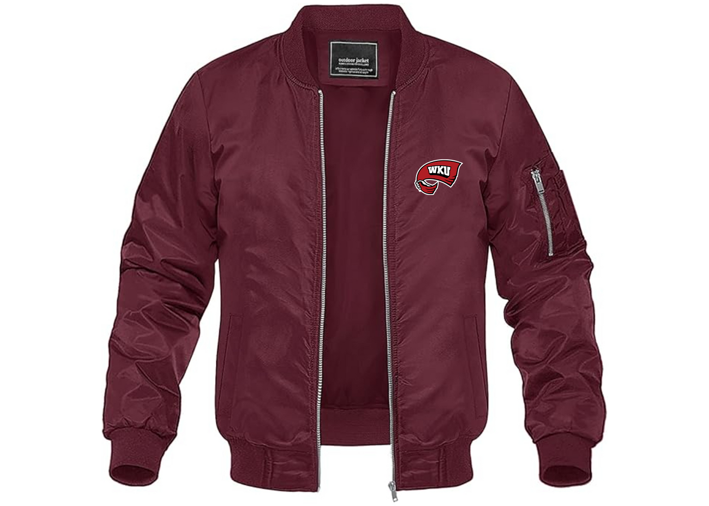 Men's Western Kentucky Hilltoppers Lightweight Bomber Jacket Windbreaker Softshell Varsity Jacket Coat