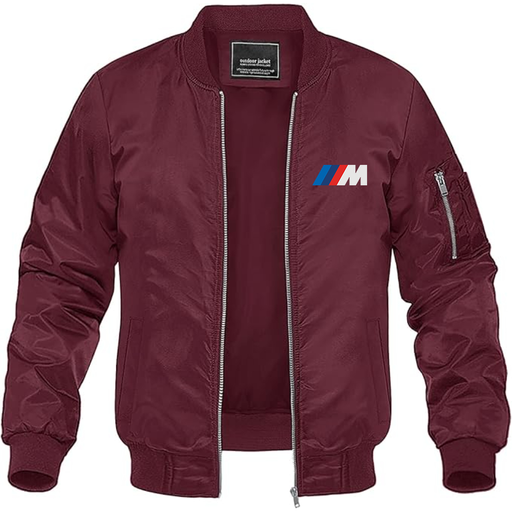 BMW M Logo Lightweight Bomber Jacket Windbreaker Softshell Varsity Jacket Coat (Copy)