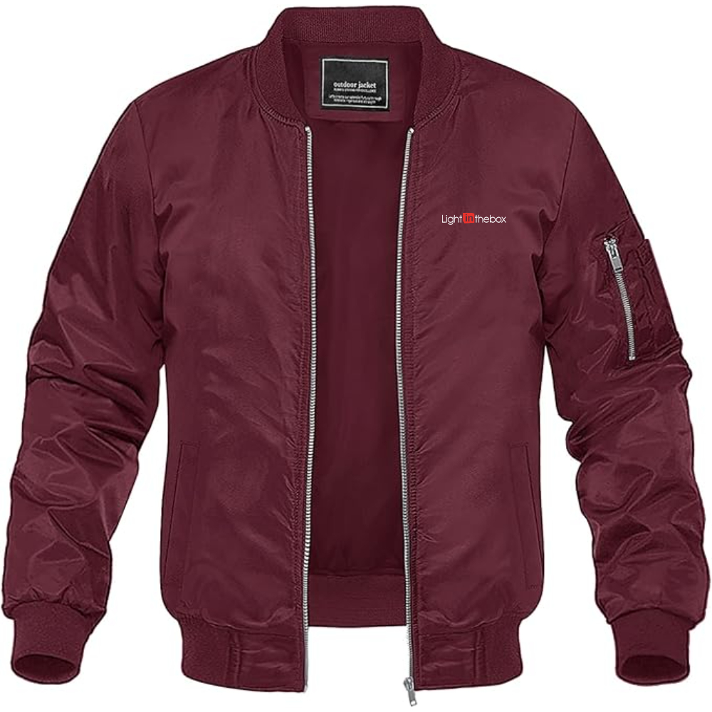 Men's Lightinthebox Logo Lightweight Bomber Jacket Windbreaker Softshell Varsity Jacket Coat