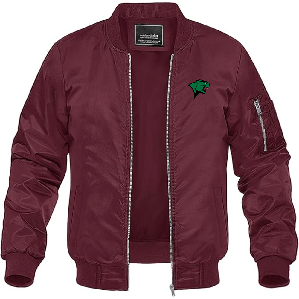 Men's Chicago State Cougars Lightweight Bomber Jacket Windbreaker Softshell Varsity Jacket Coat