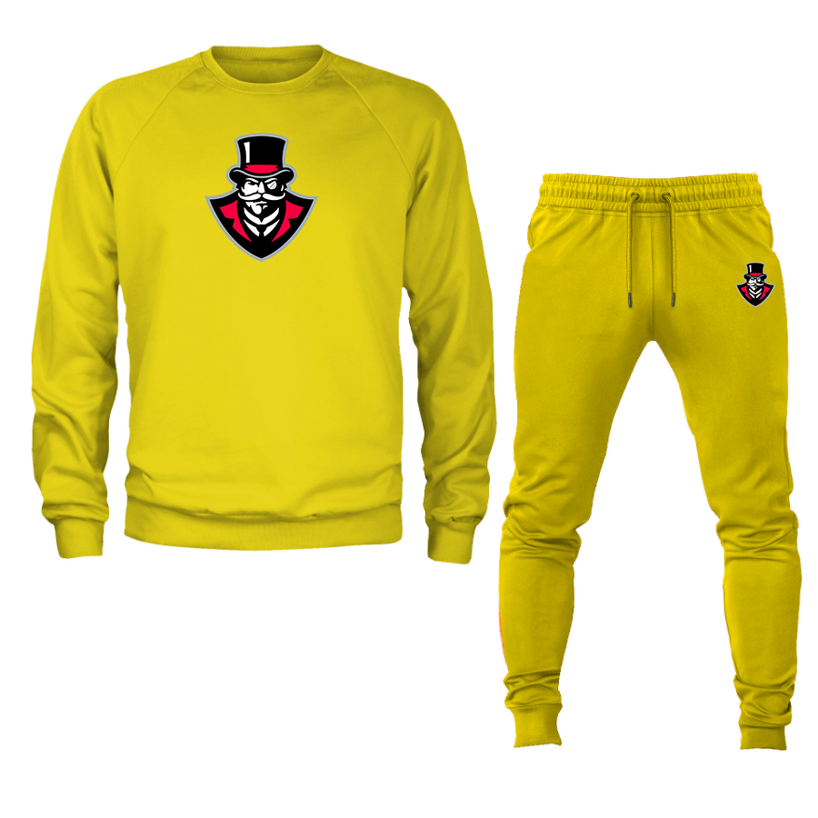 Men's Austin Peay Governors Crewneck Sweatshirt Joggers Suit