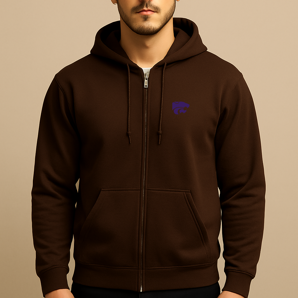Men's Kansas State Wildcats Logo Zipper Hoodie