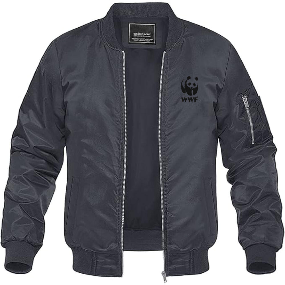 Men's WWF Lightweight Bomber Jacket Windbreaker Softshell Varsity Jacket Coat