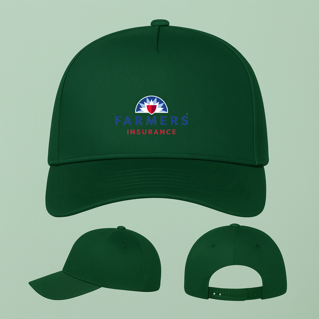 Farmer_s Insurance Logo Five Panel Twill Snapback Cap