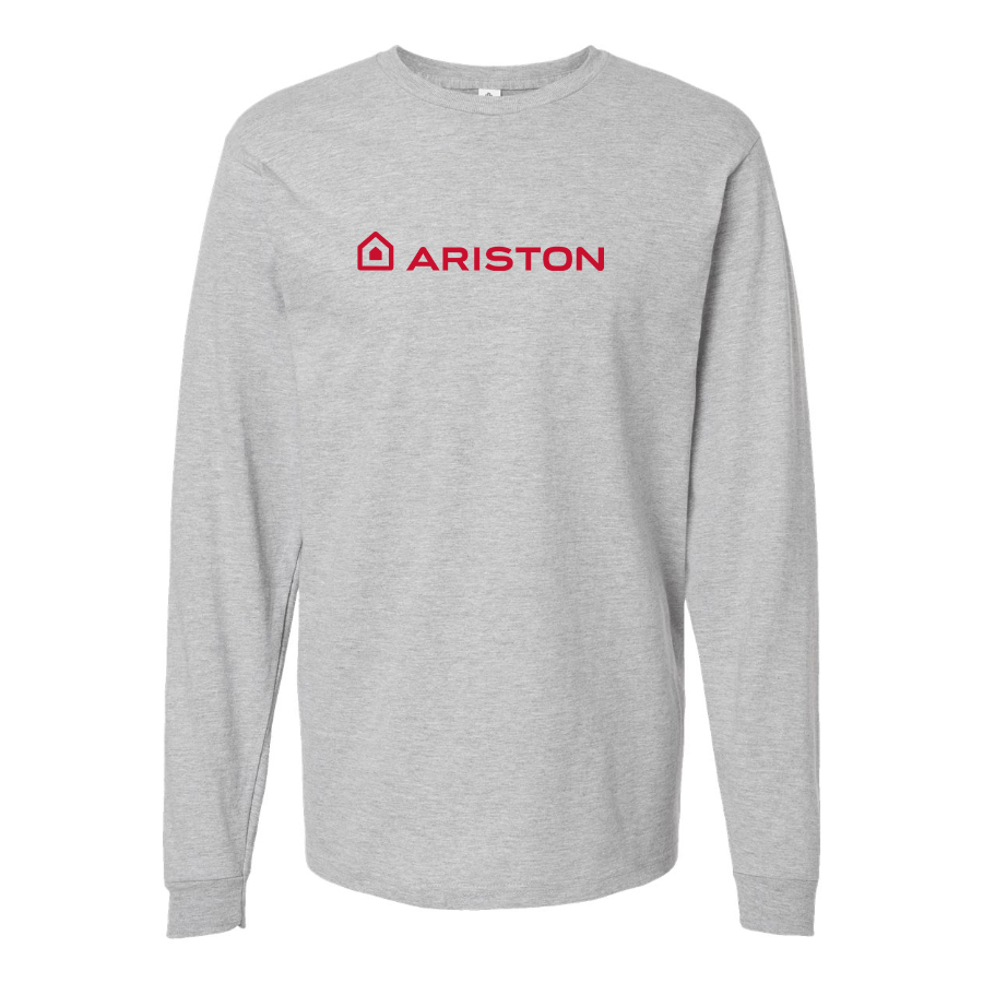 Men's Ariston Logo Cotton Long Sleeve T-Shirt