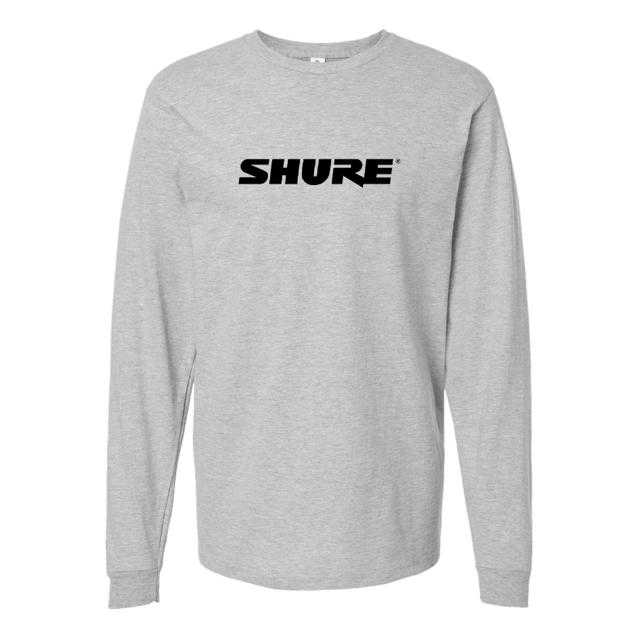 Men's Shure Logo Cotton Long Sleeve T-Shirt