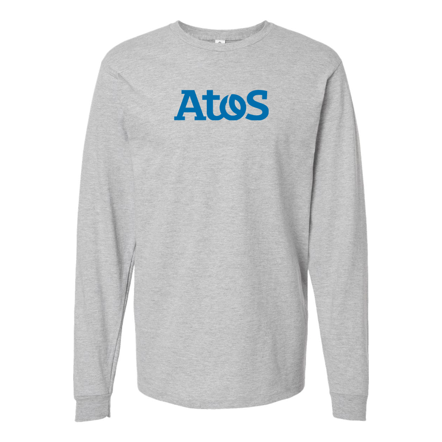 Men's Atos Logo Cotton Long Sleeve T-Shirt
