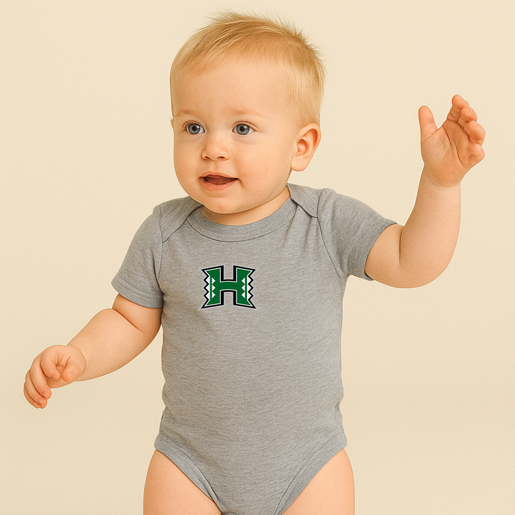 Hawaii Warriors Logo Baby Romper Onesie