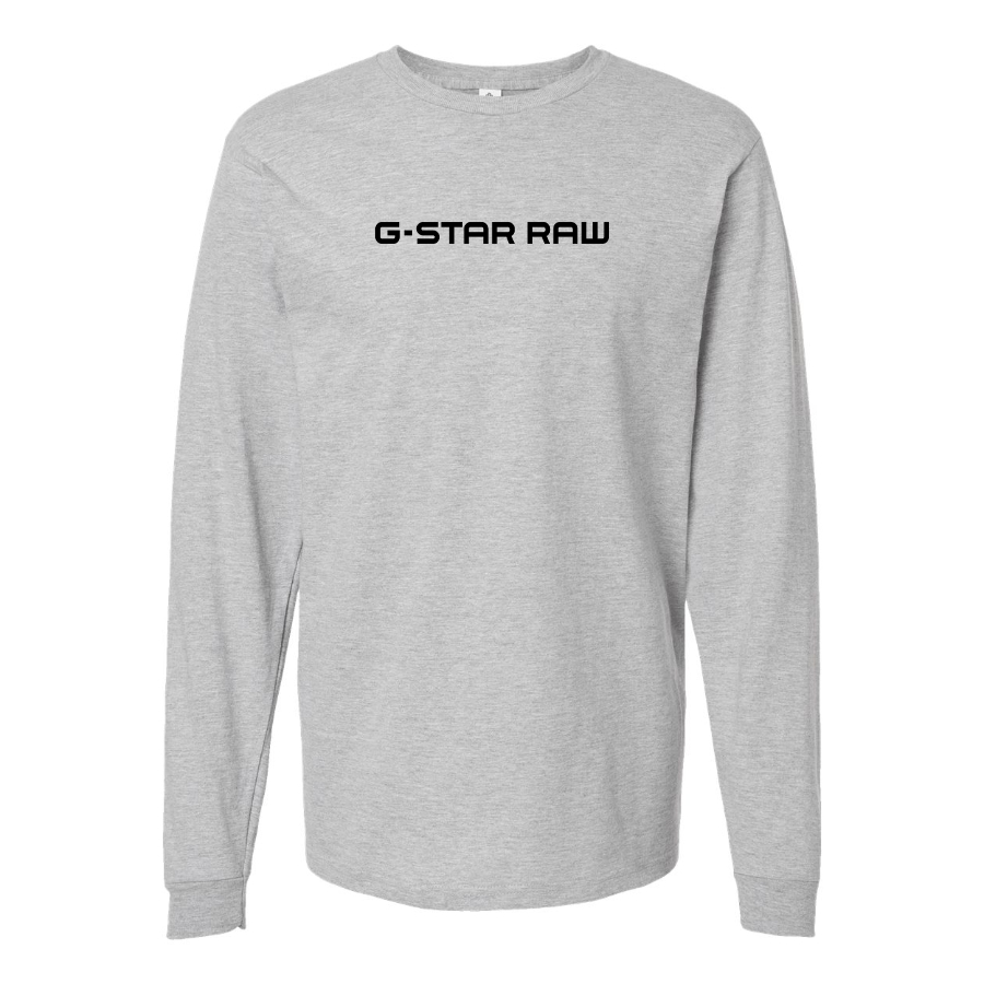 Men's G Star Raw Logo Cotton Long Sleeve T-Shirt