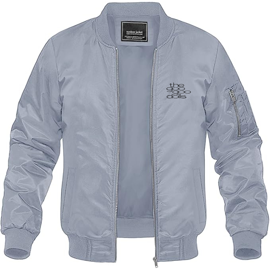 Men's The Goo Goo Dolls Logo Lightweight Bomber Jacket Windbreaker Softshell Varsity Jacket Coat