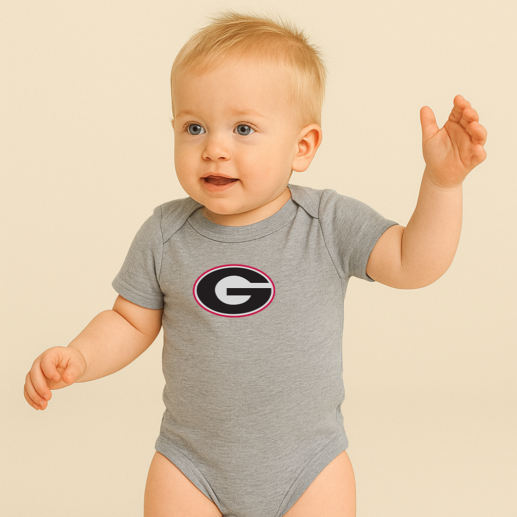 George Georgia Bulldogs Logo Baby Romper Onesie