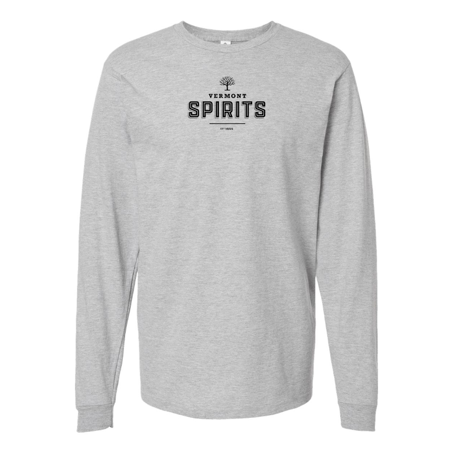 Men's Vermont Spirits Logo Cotton Long Sleeve T-Shirt