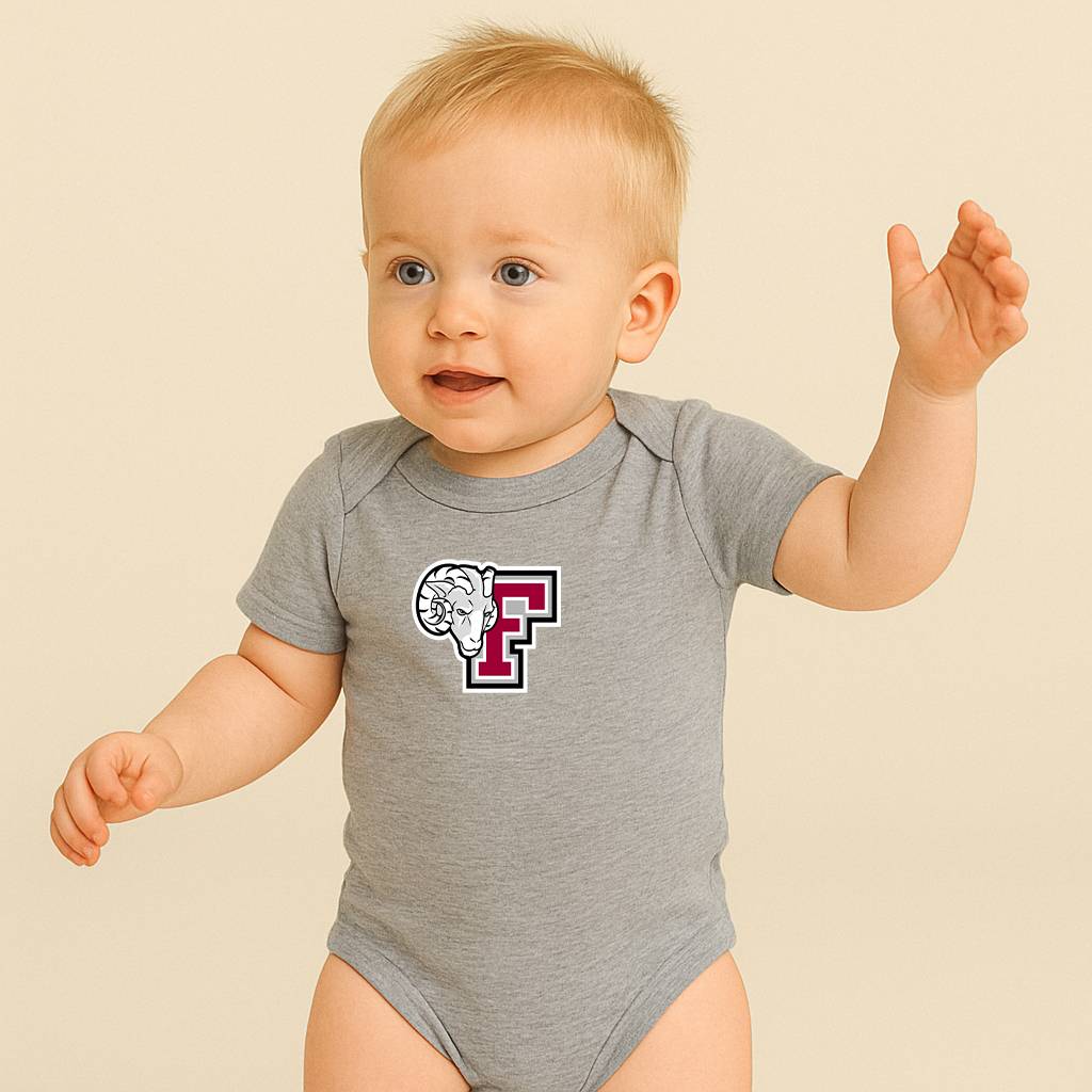 Fordham Rams Logo Baby Romper Onesie