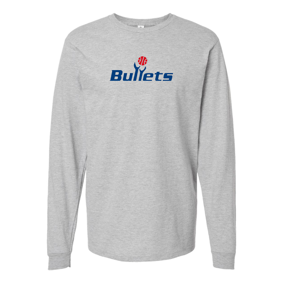 Men's Baltimore Bullets Logo Cotton Long Sleeve T-Shirt