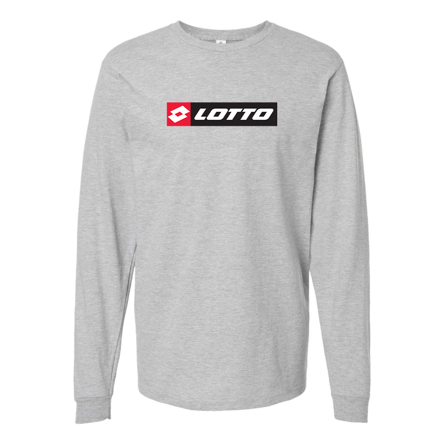Men's Lotto Logo Cotton Long Sleeve T-Shirt