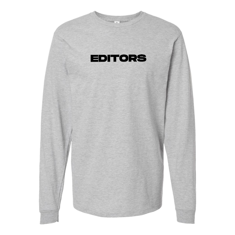 Men's Editors Logo Cotton Long Sleeve T-Shirt