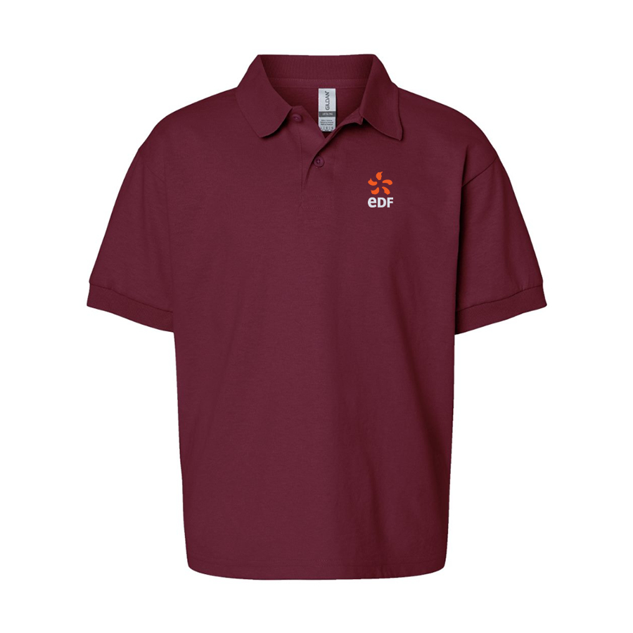 Youth Edf Gildan Dry Blend Jersey Polo