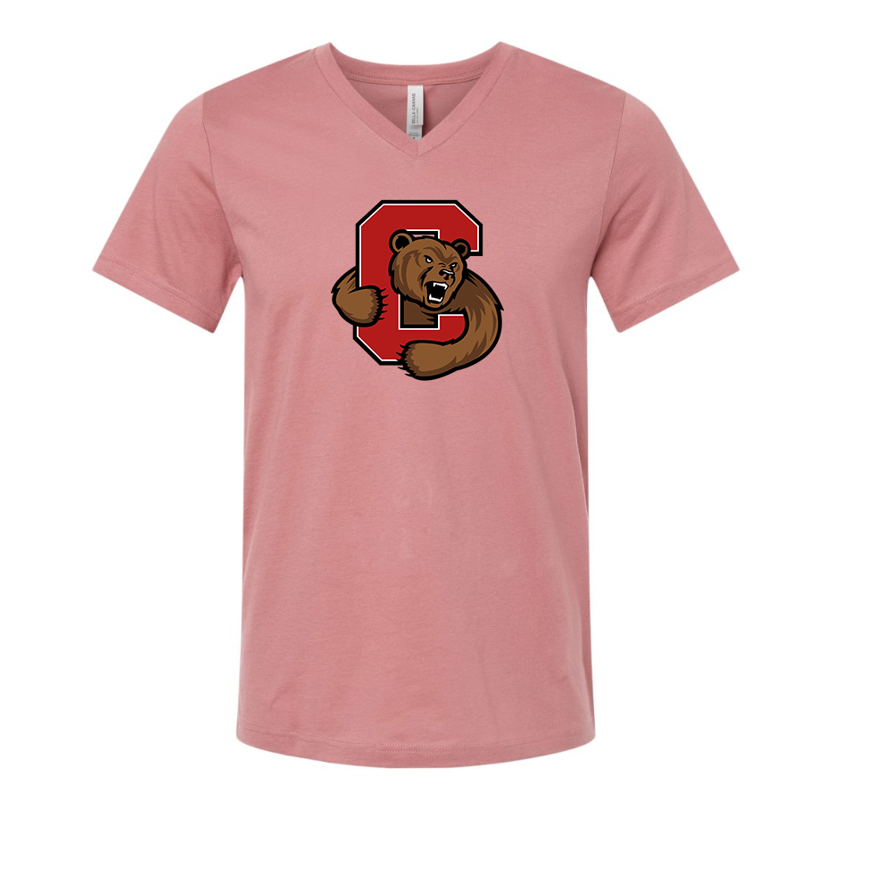Cornell Big Red BELLA CANVAS - Jersey V-Neck T-Shirt
