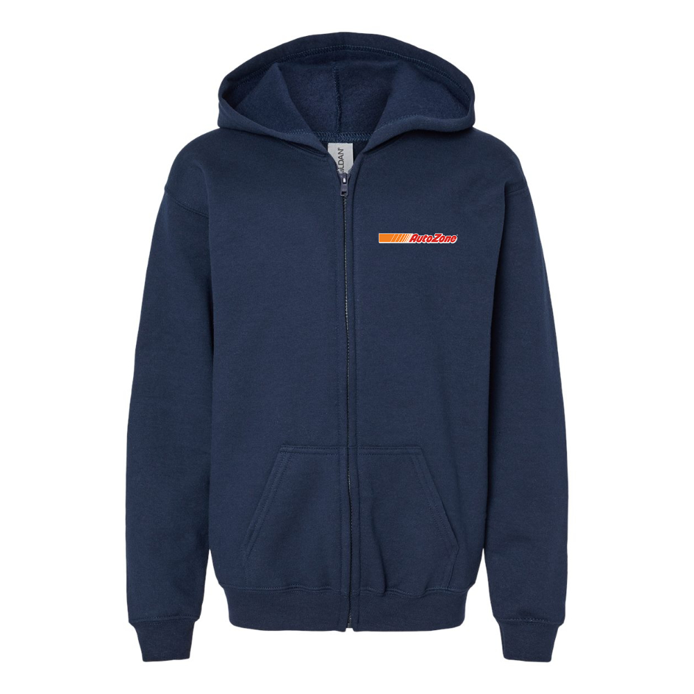 Gildan Heavy Blend Youth AutoZone Logo Full Zip Hooded Sweatshirt