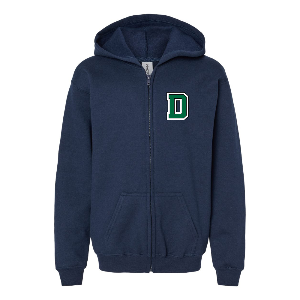 Youth Dartmouth Big Green Gildan Heavy Blend Full Zip Hooded Sweatshirt