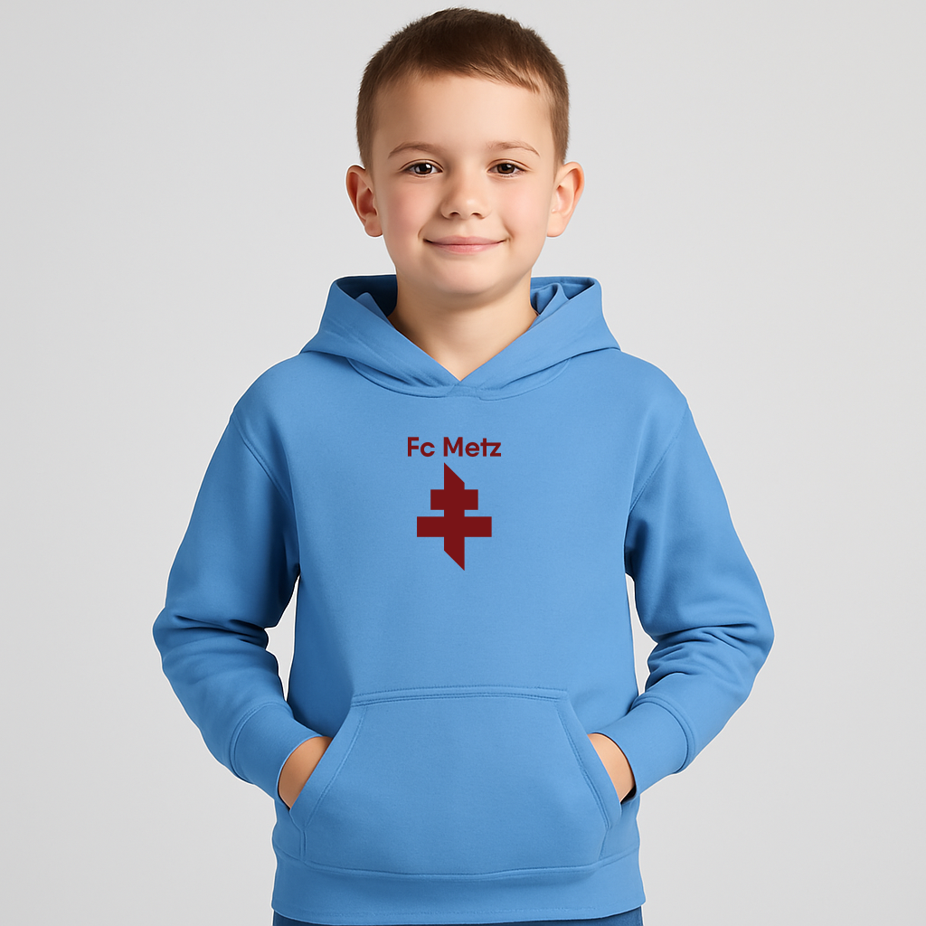 Youth FC Metz Soccer Logo Pullover Hoodie