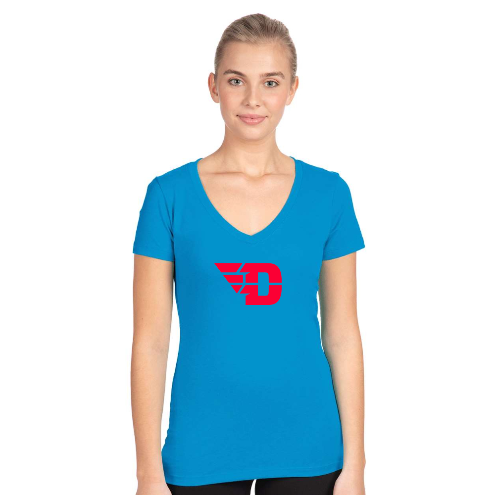 Women's Dayton Flyers Next Level V-Neck T-Shirt