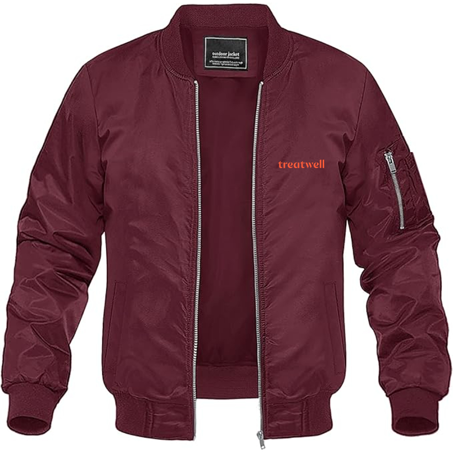 Men's Treatwell Lightweight Bomber Jacket Windbreaker Softshell Varsity Jacket Coat