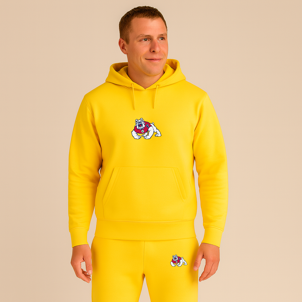 Men's Fresno State Bulldogs Logo Hoodie Joggers Set