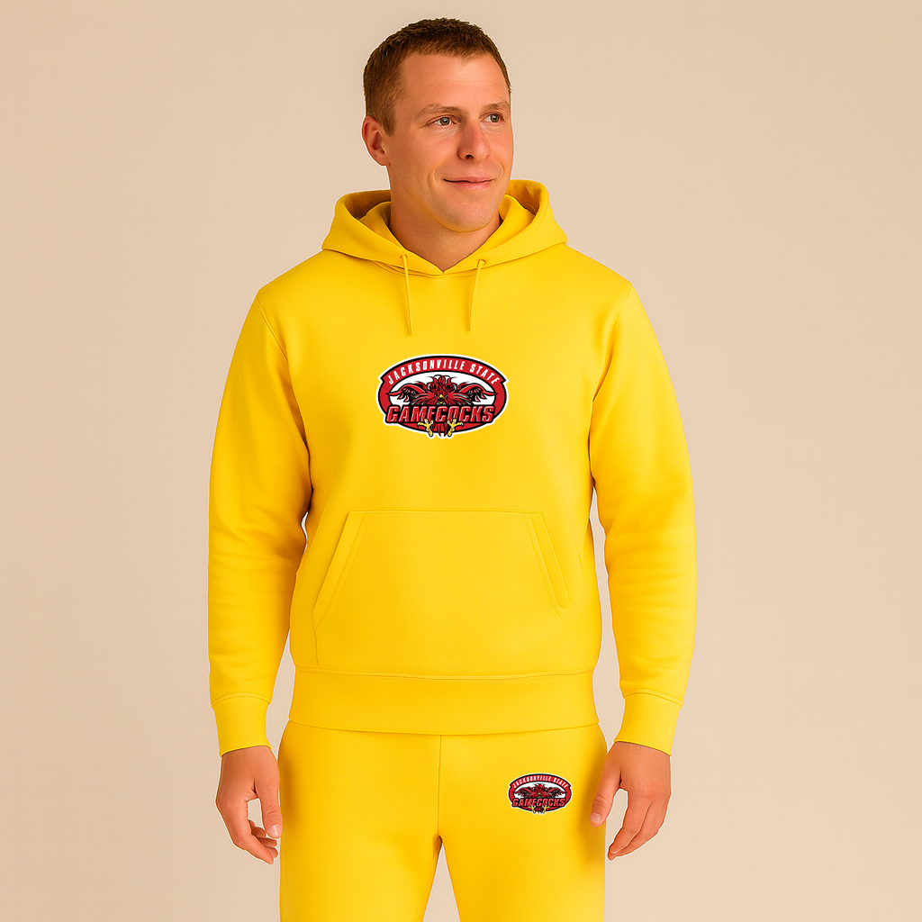 Men's Jacksonville State Gamecocks Logo Hoodie Joggers Set