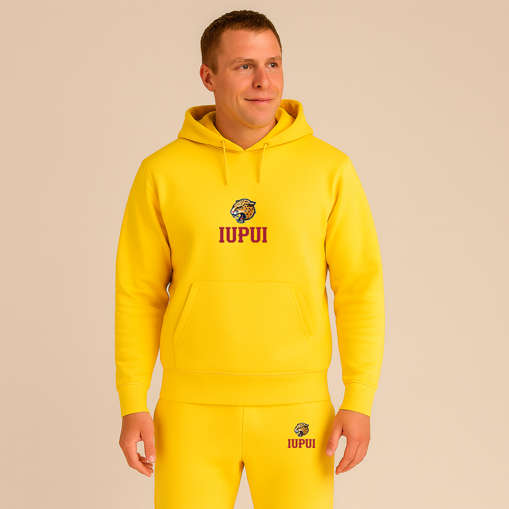 Men's IUPUI Jaguars Logo Hoodie Joggers Set