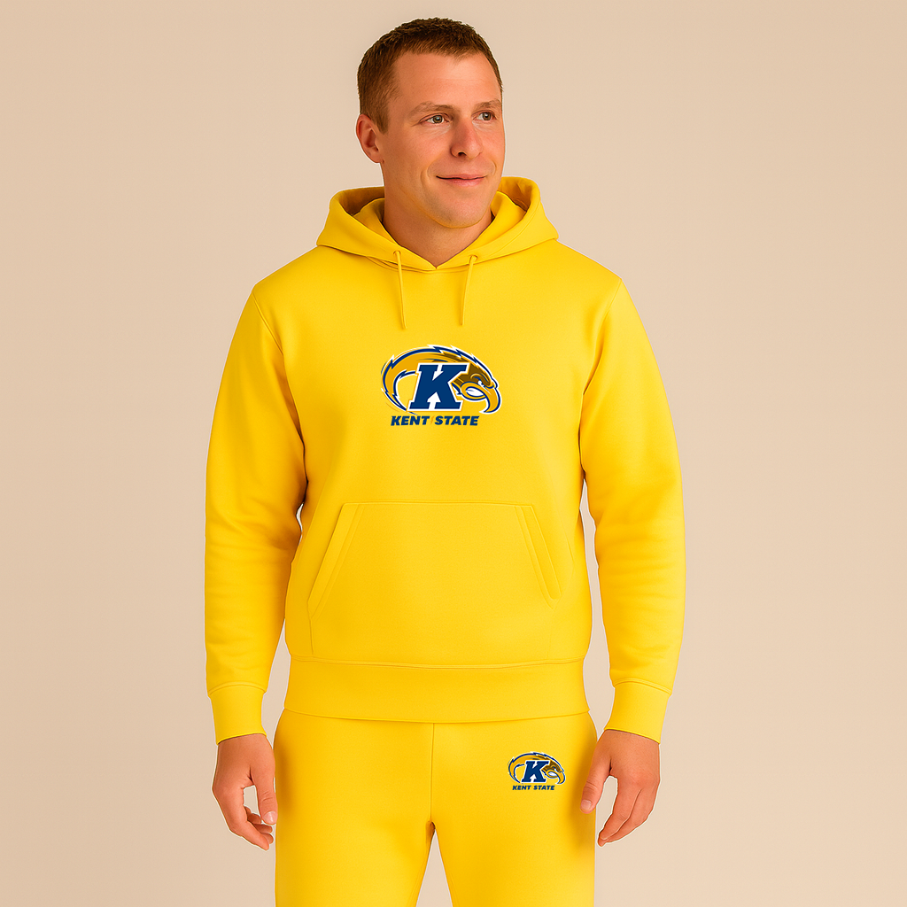 Men's Kent State Golden Flashes Logo Hoodie Joggers Set