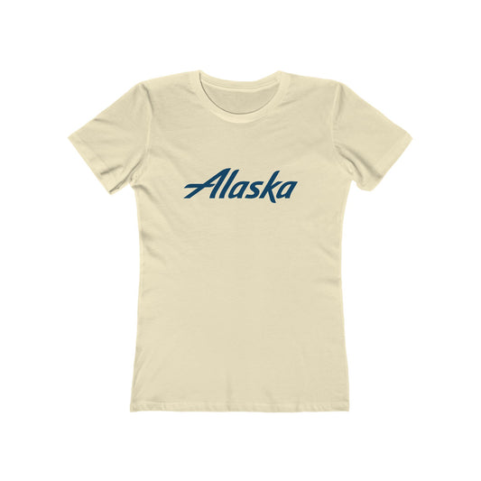 Women's Alaska Airlines Round Neck Cotton T-Shirt