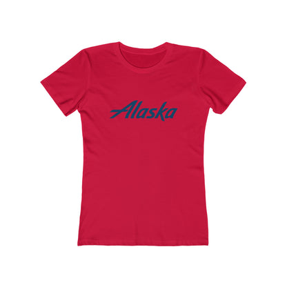 Women's Alaska Airlines Round Neck Cotton T-Shirt