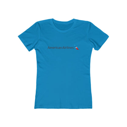 Women's American Airlines Round Neck Cotton T-Shirt