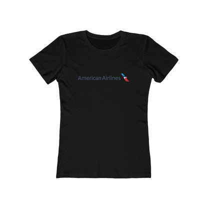 Women's American Airlines Round Neck Cotton T-Shirt