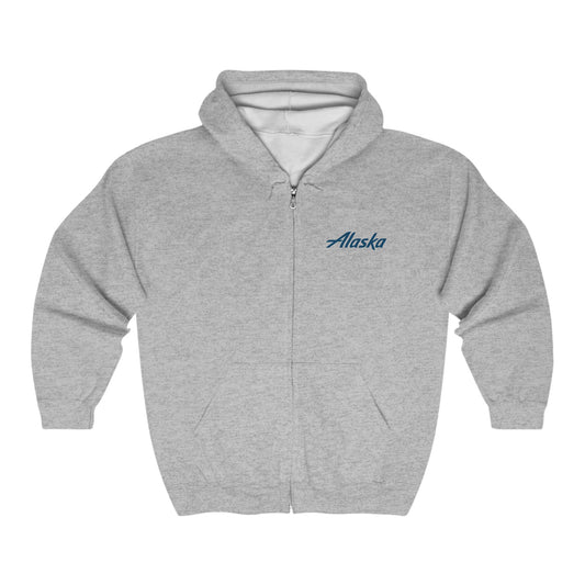 Unisex Alaska Airlines Heavy Blend™ Full Zip Hooded Sweatshirt