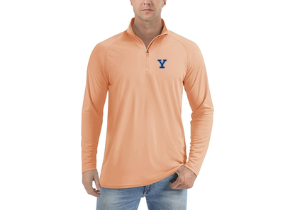 Men's Yale Bulldogs Lightweight Quarter-Zip Athletic Shirt Long Sleeve Performance Wear