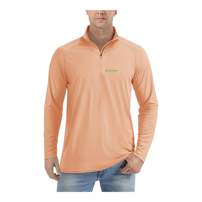 Men's  Ahold Delhaize Vertical Logo Lightweight Quarter-Zip Athletic Shirt Long Sleeve Performance Wear