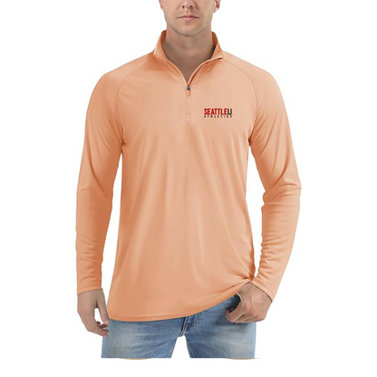Men's Seattle Redhawks Logo Lightweight Quarter-Zip Athletic Shirt Long Sleeve Performance Wear