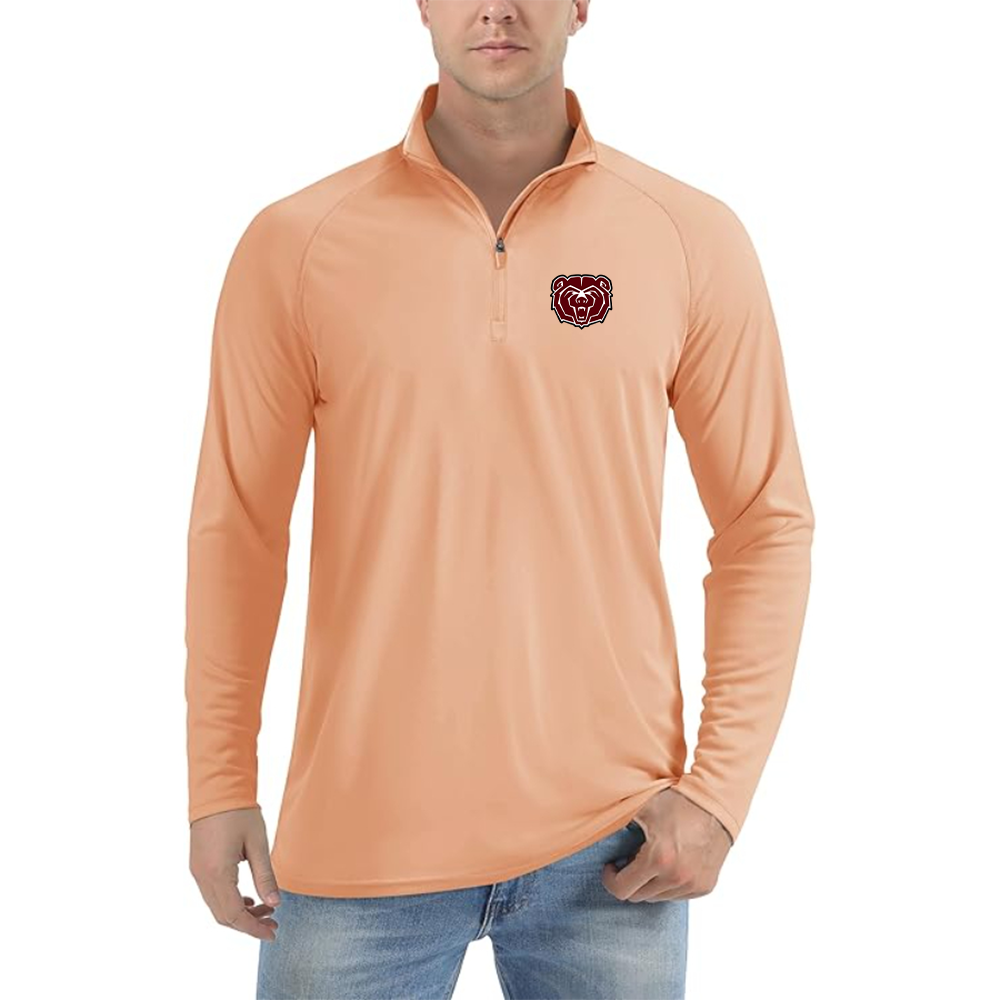 Men's Missouri State Bears Logo Lightweight Quarter-Zip Athletic Shirt Long Sleeve Performance Wear