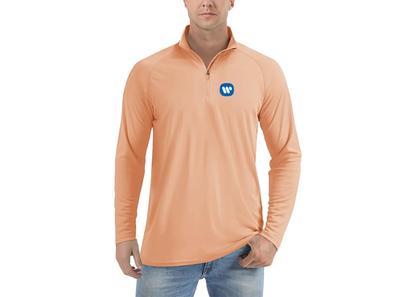 Men's WMG Lightweight Quarter-Zip Athletic Shirt Long Sleeve Performance Wear