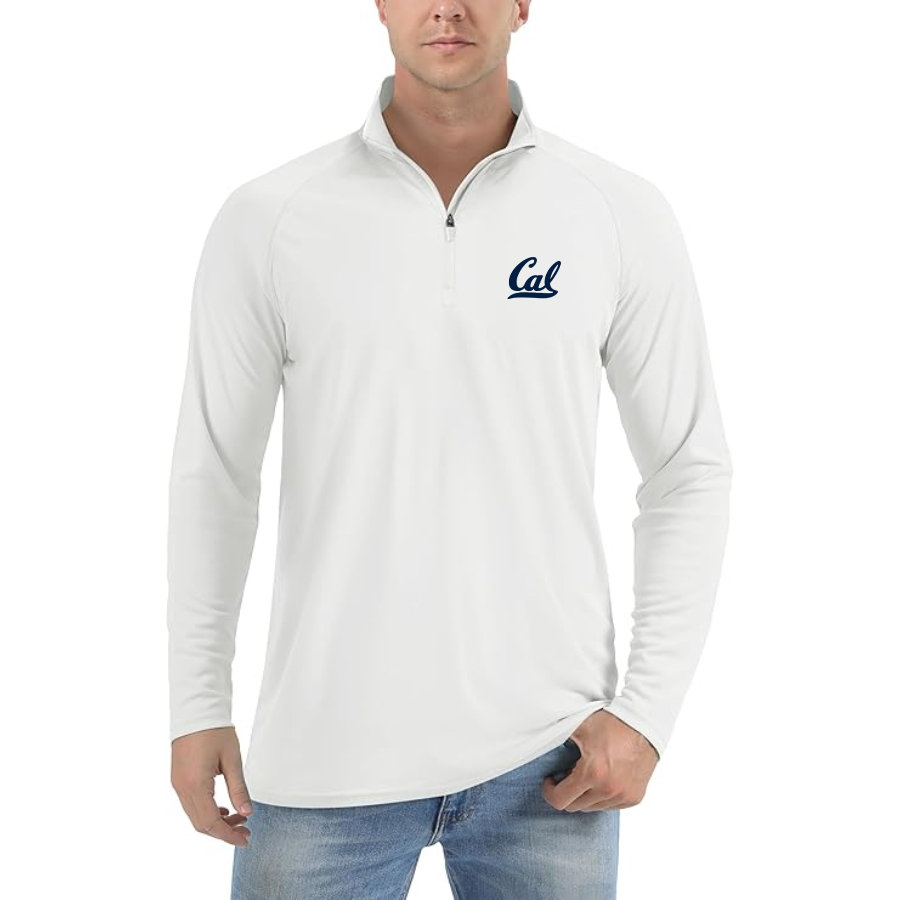 Men's California Golden Bears Lightweight Quarter-Zip Athletic Shirt Long Sleeve Performance Wear