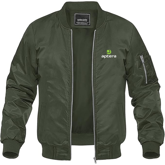 Men's Aptera Motors Logo Lightweight Bomber Jacket Windbreaker Softshell Varsity Jacket Coat