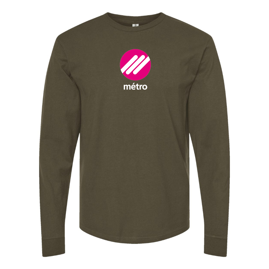 Men's Lausanne Métro Logo  Cotton Long Sleeve T-Shirt