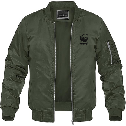 Men's WWF  Lightweight Bomber Jacket Windbreaker Softshell Varsity Jacket Coat