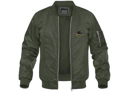Men's Wisconsin Milwaukee Panthers Lightweight Bomber Jacket Windbreaker Softshell Varsity Jacket Coat