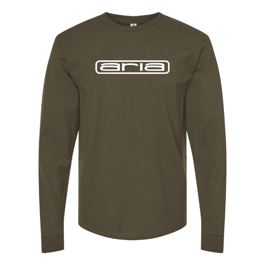 Men's Aria   Logo Cotton Long Sleeve T-Shirt